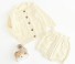 Detský pletený sveter a kraťasy L1170 krémová