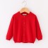 Detský sveter na gombíky L592 červená