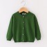 Detský sveter na gombíky L592 tmavo zelená