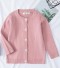 Detský sveter na gombíky ružová