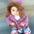 Detský sveter s kožuchom fialová