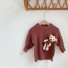 Detský sveter s medveďom hnedá