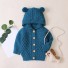 Detský sveter s ušami L606 tmavo modrá
