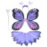Detský svietiaci kostým motýlia krídla so sukňou fialová