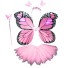 Detský svietiaci kostým motýlia krídla so sukňou ružová