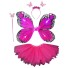 Detský svietiaci kostým motýlia krídla so sukňou tmavo ružová