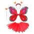 Dětský svítící kostým motýlí křídla se sukní červená