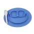 Dětský talíř ve tvaru smajlíku J2890 modrá