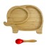 Dětský talířek s lžičkou slon červená