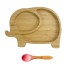 Dětský talířek s lžičkou slon růžová