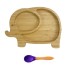 Dětský talířek s lžičkou slon tmavě fialová