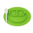 Detský tanier v tvare smajlíka J2890 svetlo zelená