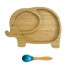 Detský tanierik s lyžičkou slon modrá