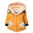 Dětský zimní kabát s kožíškem J1882 žlutá