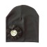 Dievčenská čiapka s kvetinou čierna
