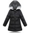 Dievčenská dlhá zimná bunda Anna J1885 čierna