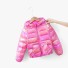 Dievčenská zimná bunda L1841 tmavo ružová
