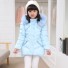 Dievčenská zimná bunda L1874 svetlo modrá