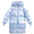 Dievčenská zimná bunda L1912 svetlo modrá