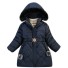 Dievčenská zimná bunda L1992 tmavo modrá
