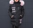 Dievčenská zimná bunda s kožúškom J1290 čierna