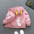 Dievčenské bunda s králikom L1958 ružová