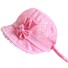 Dievčenské čipková čiapka so šiltom tmavo ružová