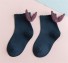 Dievčenské členkové ponožky s krídlami tmavo modrá