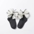 Dievčenské členkové ponožky s mašľou čierna