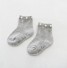 Dievčenské členkové ponožky s perlami sivá