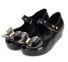 Dievčenské gumové sandále s motýľom čierna