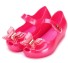 Dievčenské gumové sandále s motýľom tmavo ružová