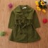 Dievčenské kabát L1945 armádny zelená