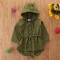 Dievčenské kabát L1948 armádny zelená