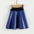 Dievčenské kožená sukňa L1031 tmavo modrá