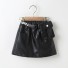 Dievčenské kožená sukňa L1044 čierna