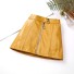 Dievčenské kožená sukňa L1064 tmavo žltá