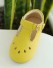 Dievčenské kožené sandále žltá