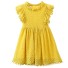 Dievčenské krajkové šaty žltá