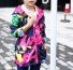 Dievčenské maskáčová bunda A2854 ružová