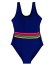 Dievčenské plavky s pruhmi J2492 svetlo modrá
