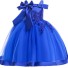 Dievčenské plesové šaty N161 modrá