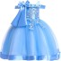 Dievčenské plesové šaty N161 svetlo modrá