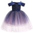 Dievčenské plesové šaty N164 tmavo modrá