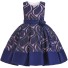Dievčenské plesové šaty N165 tmavo modrá