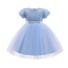 Dievčenské plesové šaty N175 svetlo modrá