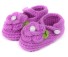 Dievčenské pletené capáčky fialová