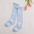 Dievčenské pletené ponožky s volánikmi modrá