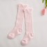 Dievčenské pletené ponožky s volánikmi ružová