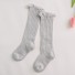 Dievčenské pletené ponožky s volánikmi sivá